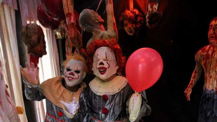 Scary clowns at a shack awaits tourists during last year's Halloween Celebration in Subic Bay Freeport.