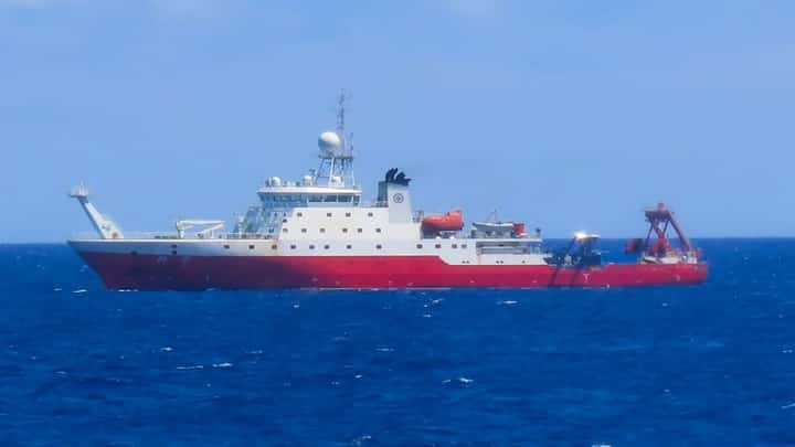 CHINESE research vessel Kexue operates within Japan’s exclusive economic zone near Ishigaki Island.