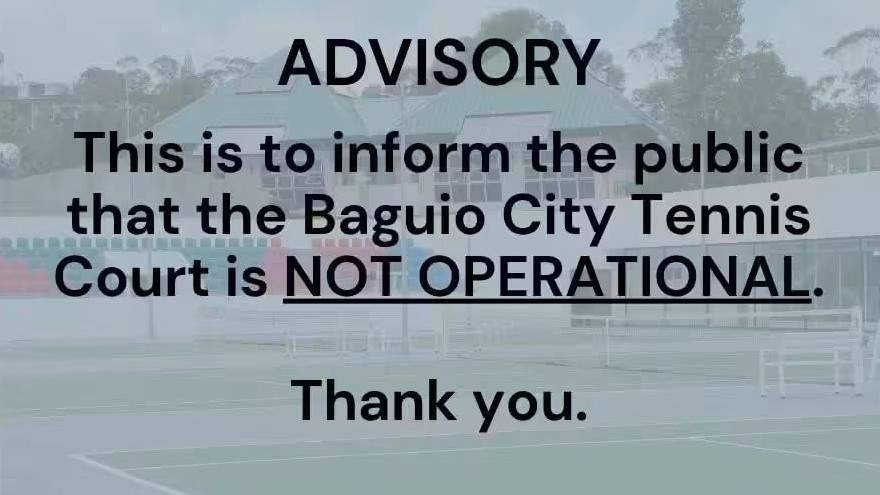 Baguio tennis court remains closed amid P110-M renovation