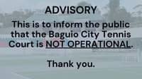 Baguio tennis court remains closed amid P110-M renovation