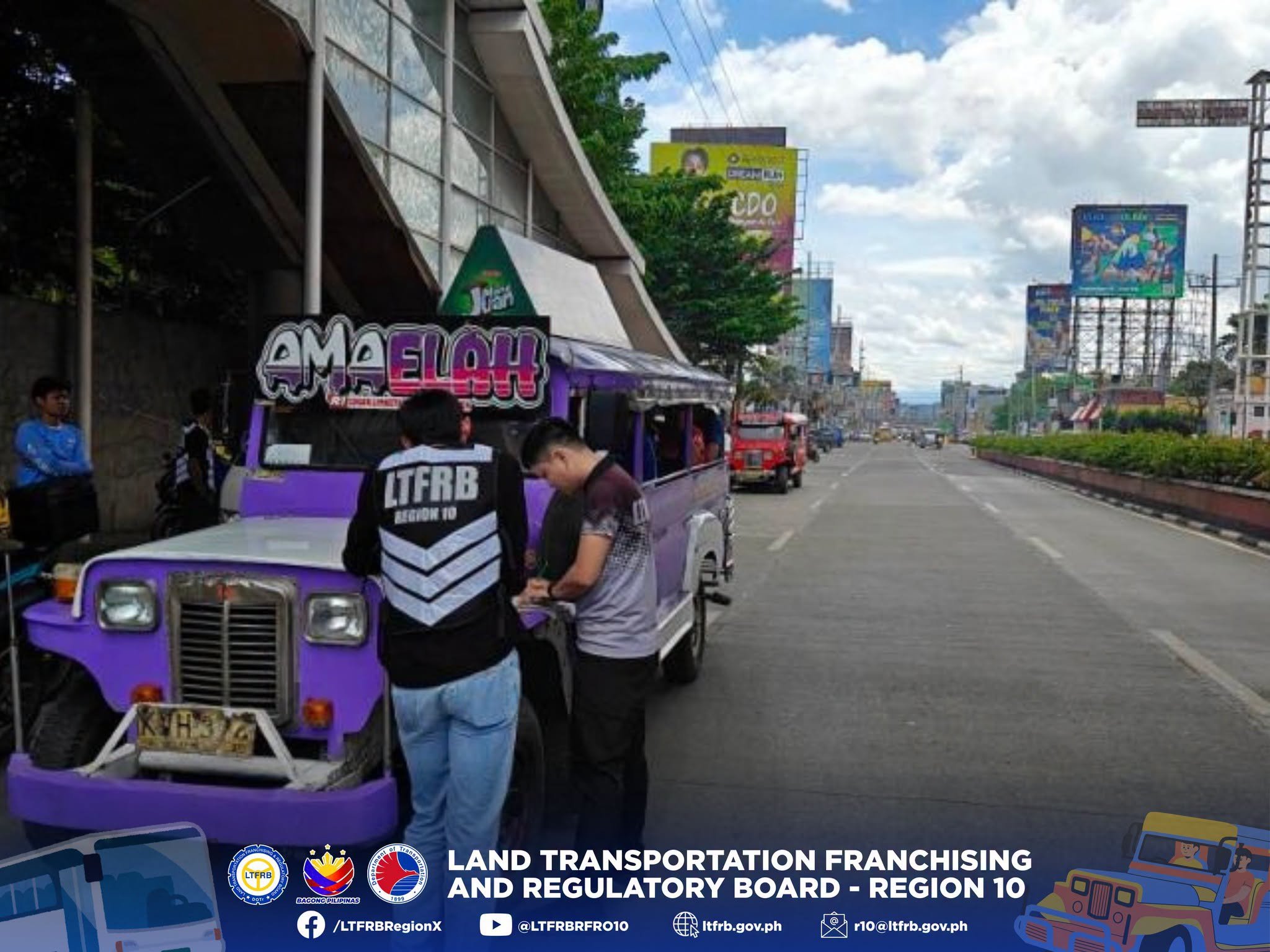 LTFRB inspects CdO roadside drive PUVs