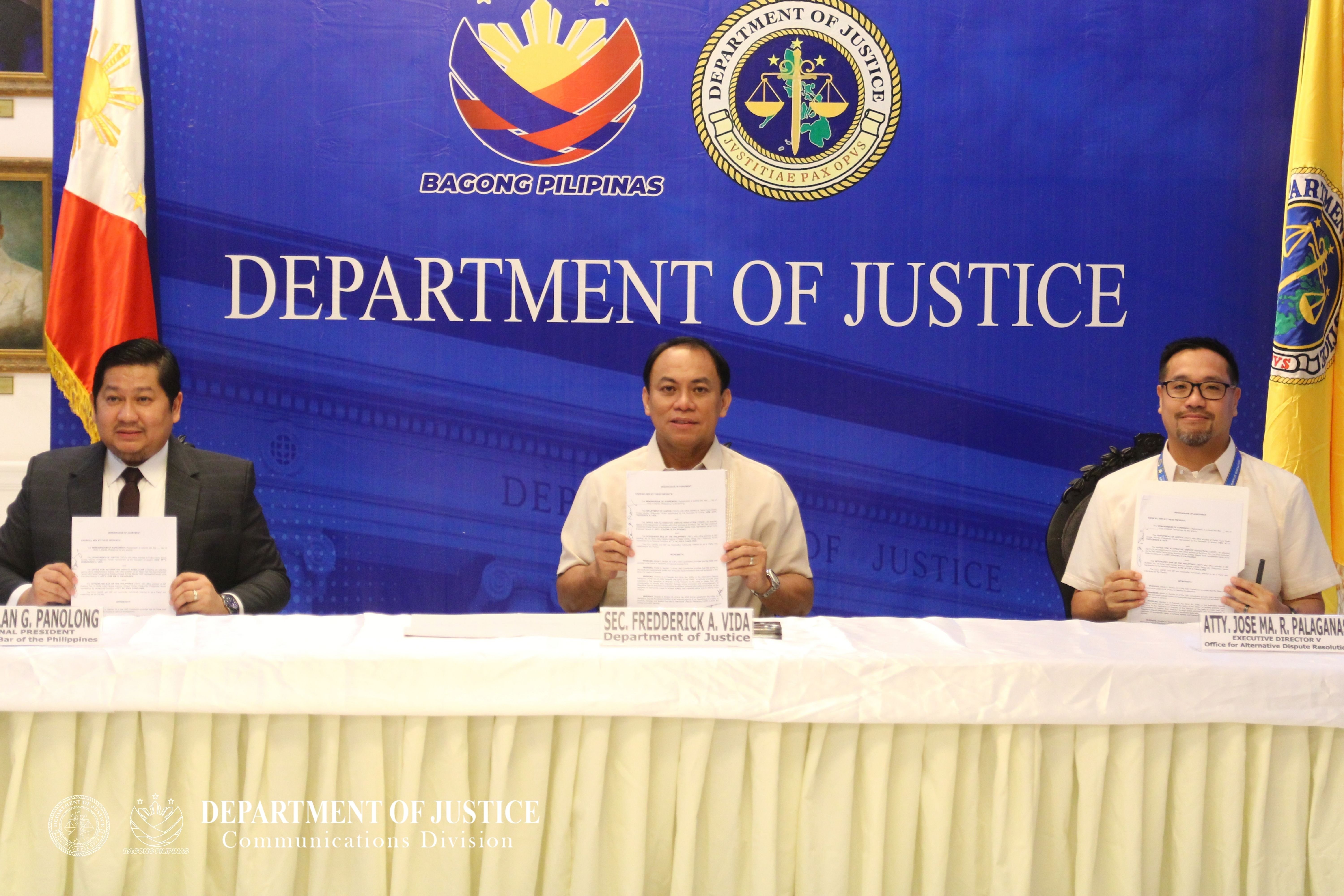 DOJ, OADR, IBP forge pact to expand alternative dispute resolution