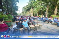 LAND Transportation Franchising and Regulatory Board acting chairperson Greg Pua Jr. (inset) addresses sector leaders during the Transport Cooperative Assembly 2026 at the Quezon City Memorial Circle on Wednesday.