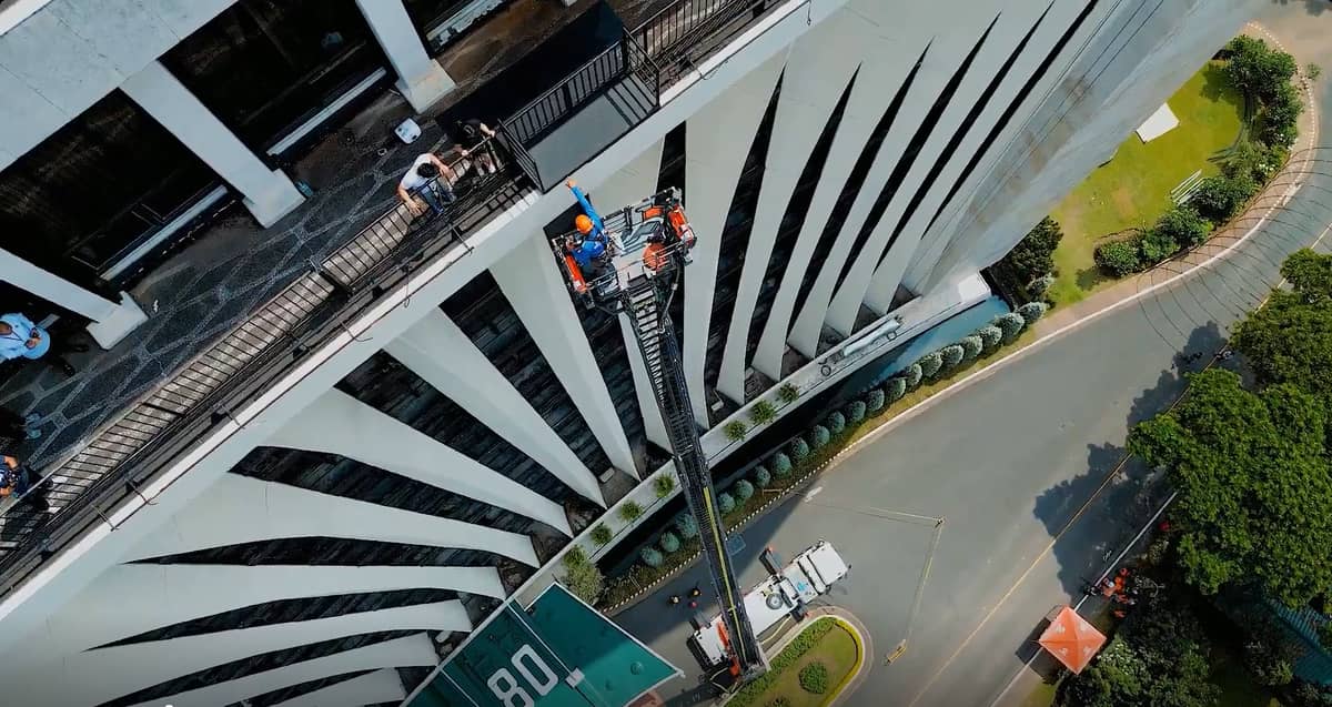 MERALCO rescue conducted a high-angle rescue at the Meralco Lopez building during the Q3 NSED.