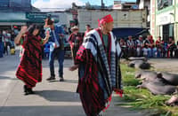 Mayor Roderick Awingan of La Trinidad, Benguet dancing the traditional "tayaw" during the opening of the celebration of the indigenous peoples month. |Aldwin Quitasol. Photo Courtesy of Dhenver Bastingo