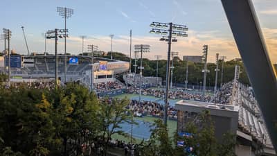US Open grounds taken from Arthur Ashe stadium.