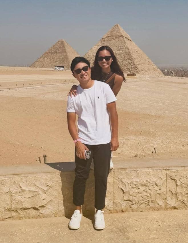 SEAN Ramos and girlfriend Laurea Duque spend the break visiting the Giza Pyramids in Egypt.