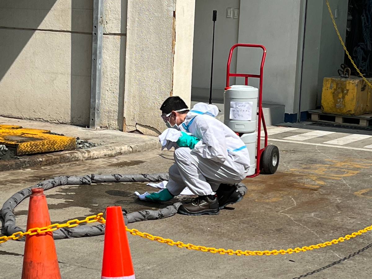 SOME of Meralco sector offices conducted a simulated chemical spill, as it can be a secondary hazard due to a strong earthquake.