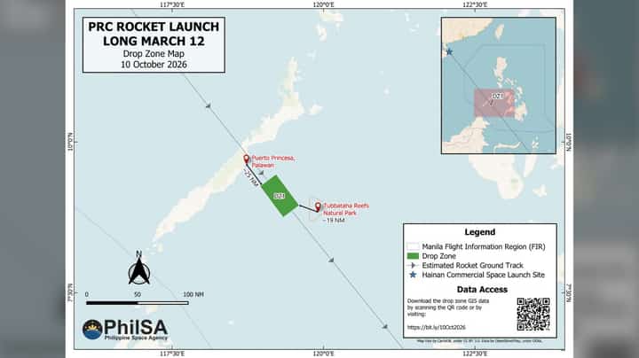 China rocket debris may fall near Palawan
