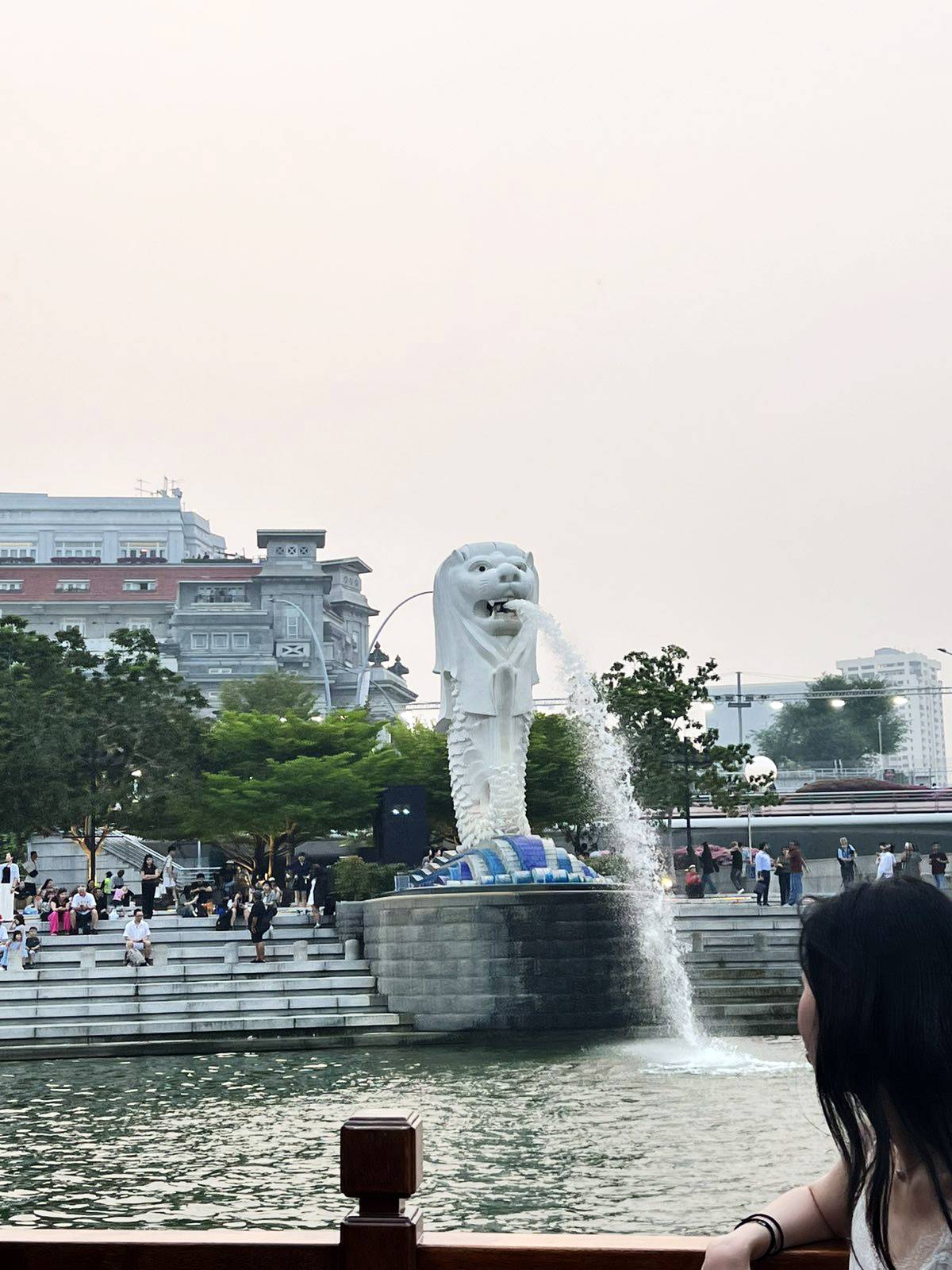 THE famous Singapore official symbol, Merlion, which has been the favorite place for a picture-taking in front of Marina Bay.