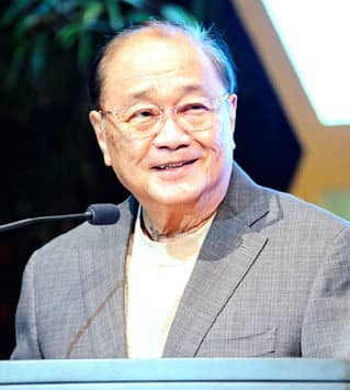 MERALCO Chairman and CEO Manuel V. Pangilinan shares his vision for a just, orderly, and affordable energy transition during the One Meralco Long-term Sustainability Strategy Summit.