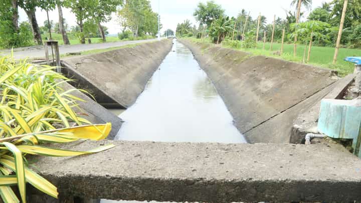 Irrigation canal in Libmanan, Camarines Sur still with enough water to irrigate farms amid Super El Niño threat.