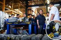 CUSTOMS and anti-drug authorities seize 73 kilograms of shabu concealed in industrial machinery shipped from Mexico, foiling an attempt to smuggle the illegal drugs into the country.