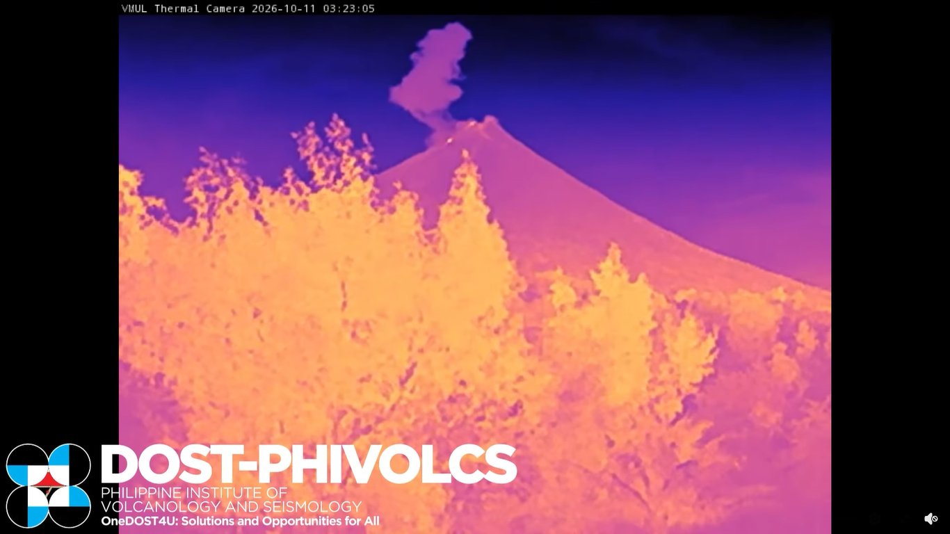 Strombolian eruption recorded in Mayon on Sunday
