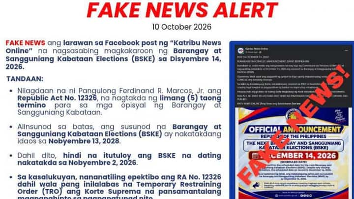 Comelec denies fake Dec. BSKE schedule