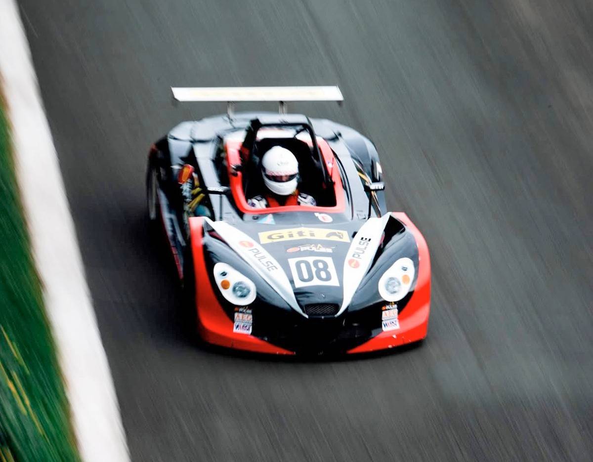 ON track, Raffy Rabe drives his Formula V1 car in the series he credits with making him a better driver.