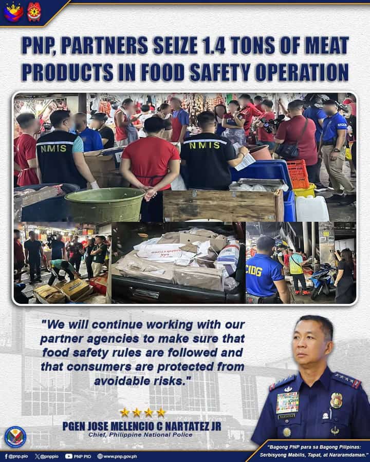 1.4 toneladang karne sa Balintawak kinumpiska