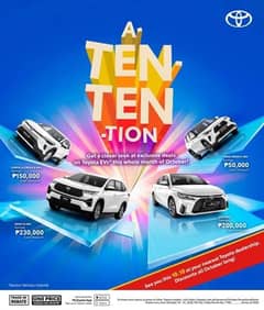 Toyota offers up to P230K in discounts in October promo