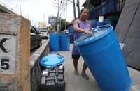 A VENDOR attends to customers buying water storage drums along Marcos Highway in Marikina City on Tuesday following President Ferdinand Marcos Jr.’s call for households to store water and collect rainwater in preparation for the expected Super El Niño.