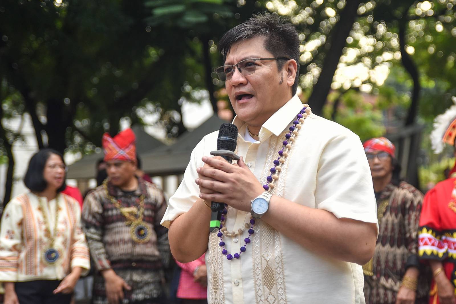 Representatives from 41 Indigenous Peoples groups join a colorful parade through Intramuros, Manila as part of Dayaw 2026, organized by the National Commission for Culture and the Arts (#NCCA) in celebration of National Indigenous Peoples Month on October 13. l Zedrich Xylak Madrid