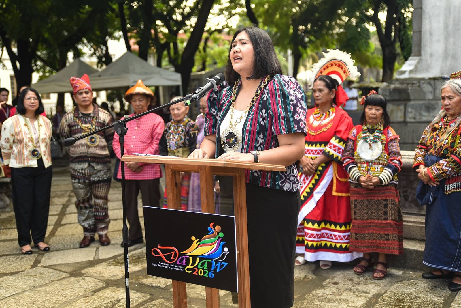 Representatives from 41 Indigenous Peoples groups join a colorful parade through Intramuros, Manila as part of Dayaw 2026, organized by the National Commission for Culture and the Arts (#NCCA) in celebration of National Indigenous Peoples Month on October 13. l Zedrich Xylak Madrid