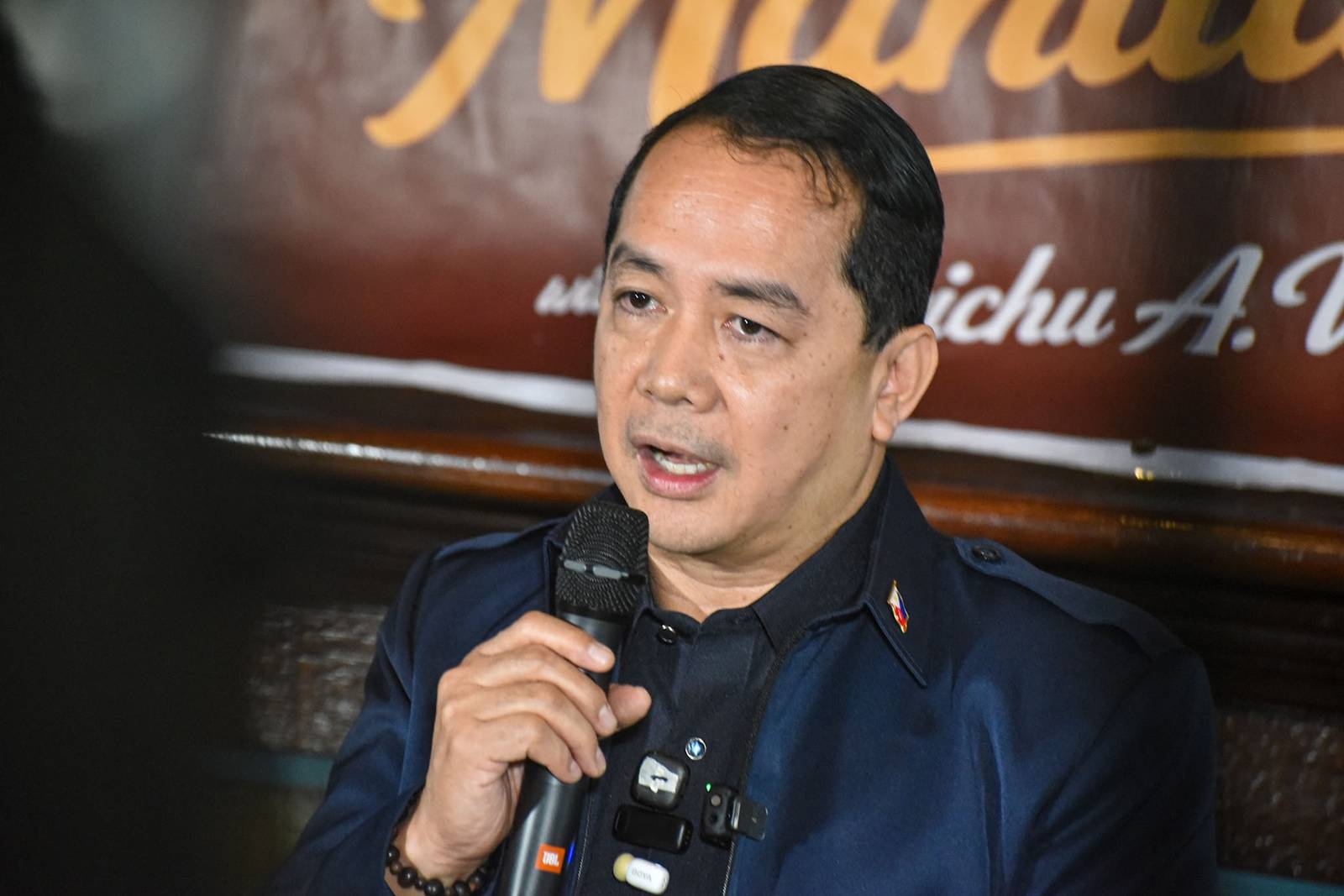 Bureau of Customs (BOC) Commissioner Ariel Nepomuceno discusses the agency’s revenue collection targets during a forum in Manila, on October 14. 

BOC is tasked with collecting a significant share of government revenues to support the proposed P7.3-trillion national budget. l Zedrich Xylak Madrid