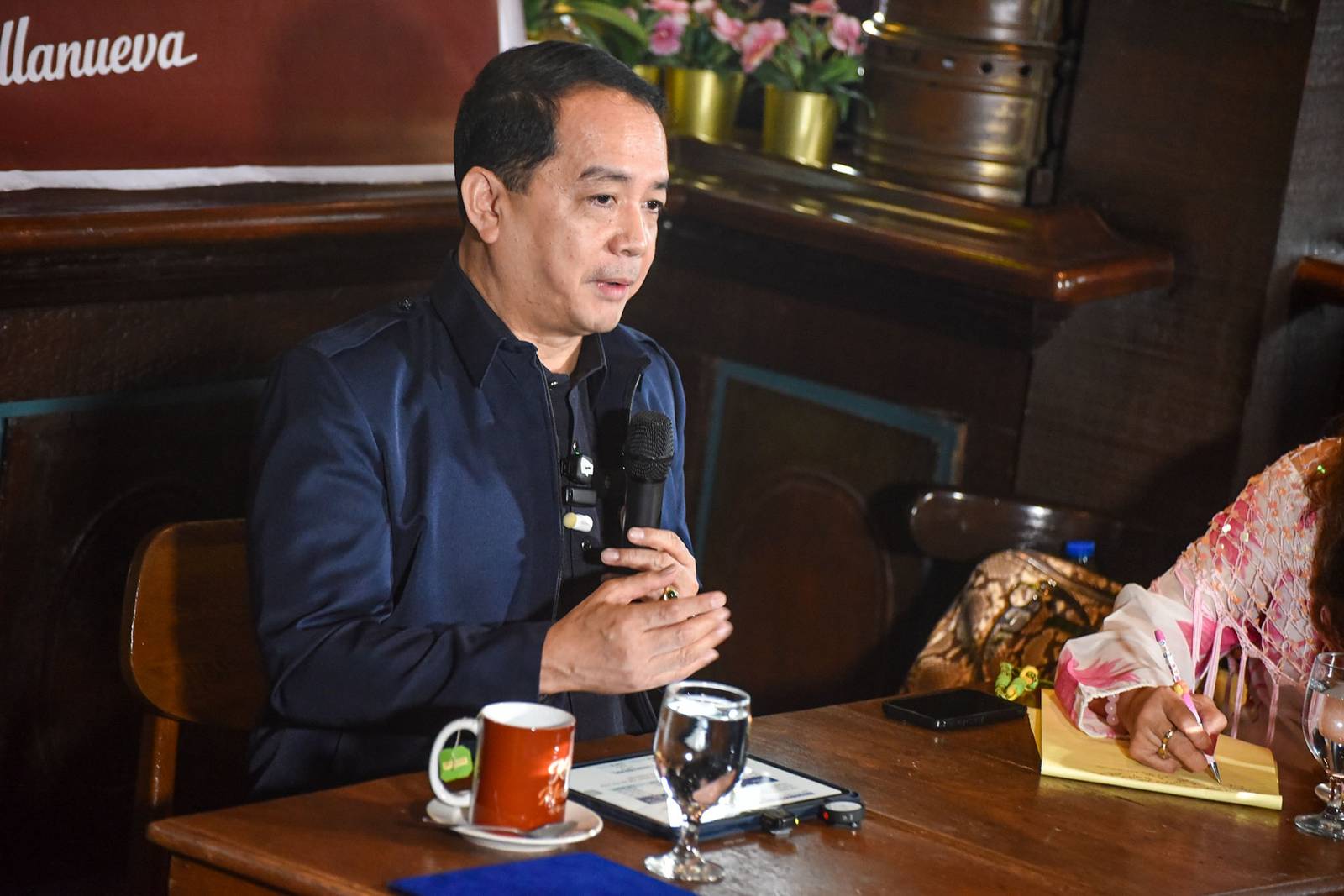 Bureau of Customs (BOC) Commissioner Ariel Nepomuceno discusses the agency’s revenue collection targets during a forum in Manila, on October 14. 

BOC is tasked with collecting a significant share of government revenues to support the proposed P7.3-trillion national budget. l Zedrich Xylak Madrid
