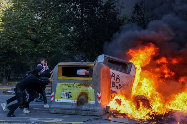 Protests erupt for second night in Albania