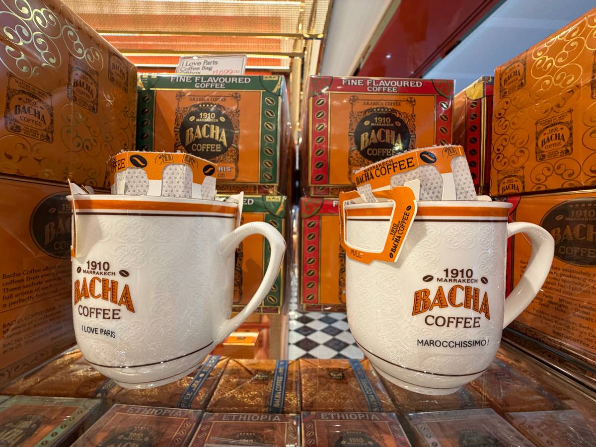 'I Love Paris' and 'Marocchissimo' coffee.
