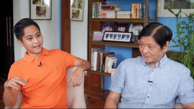 Ilocos Norte Rep. Sandro Marcos and President Ferdinand Marcos Jr.