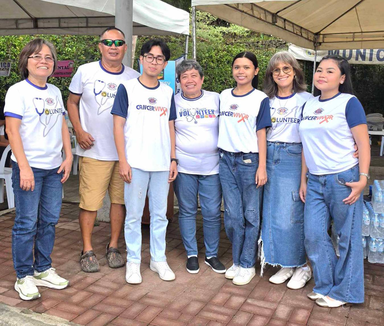KAPWA Ko Mahal Ko volunteers, Lolita Baguio, Raul Monteroyo, John Franco Saldaña, Dr.  Leah Tongco, Anna Diongzon, Dr. Gloria Perez and Louis Jane Pisco.