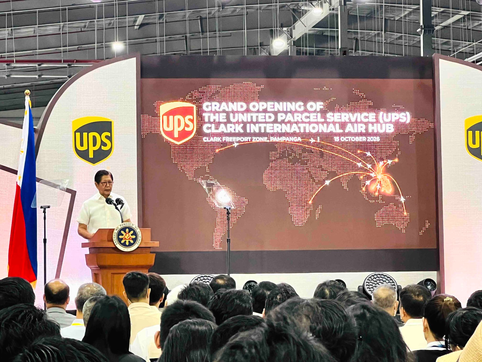 President Marcos unveils new $80-M UPS hub at Clark Airport