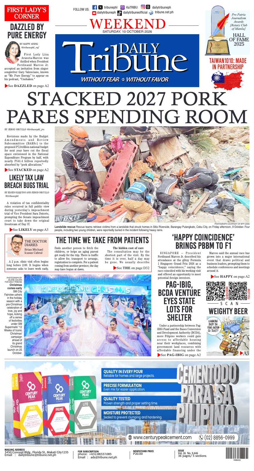 Daily Tribune — 10 October 2026