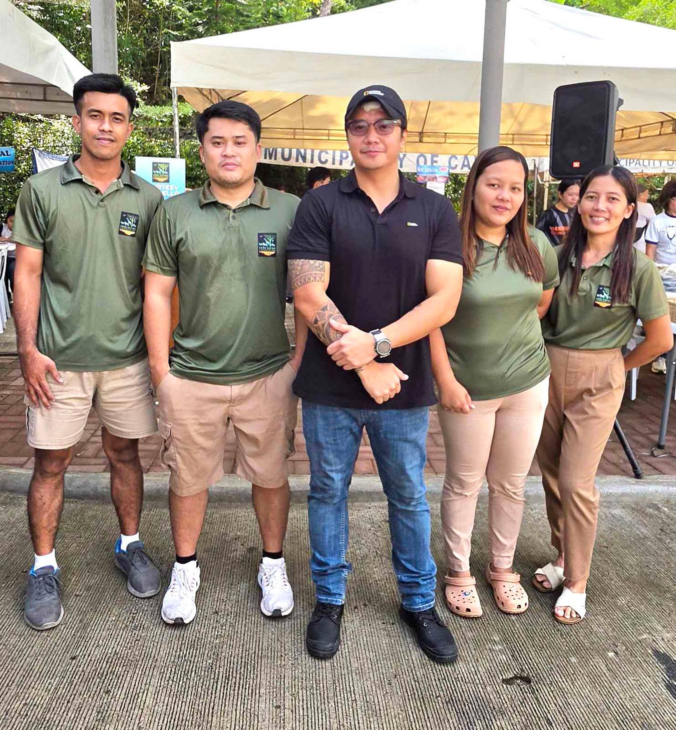 HARVEY Miranda, F&B manager (center) with Nikko Gomez, Mark Jorquia, Cherry Conde and Marilou Suico.