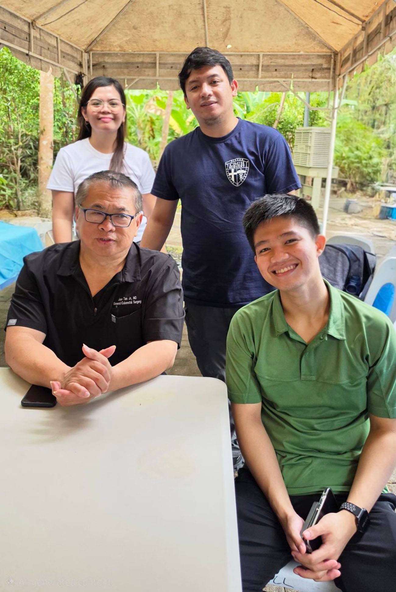 DR. Jose Tan Jr. and Dr. Ryo Haga (seated) with Annabelle Lagahid and Marc Omega.