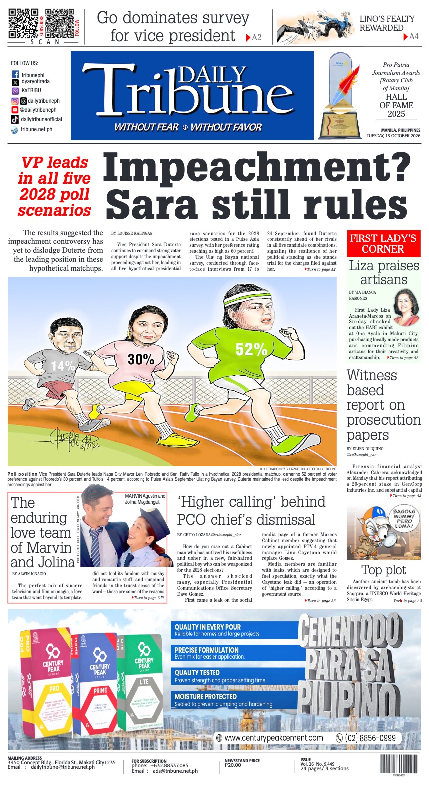 Daily Tribune — 13 October 2026