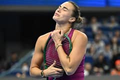 ARYNA Sabalenka displays her frustrations after suffering a 3-6, 6-4, 7-6 (7/5) loss to Ann Li in the second round of the Wuhan Open on Wednesday.