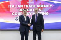 Finance Secretary Frederick Go and Italian Ambassador to the Philippines Davide Giglio