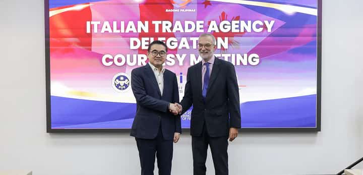 Finance Secretary Frederick Go and Italian Ambassador to the Philippines Davide Giglio