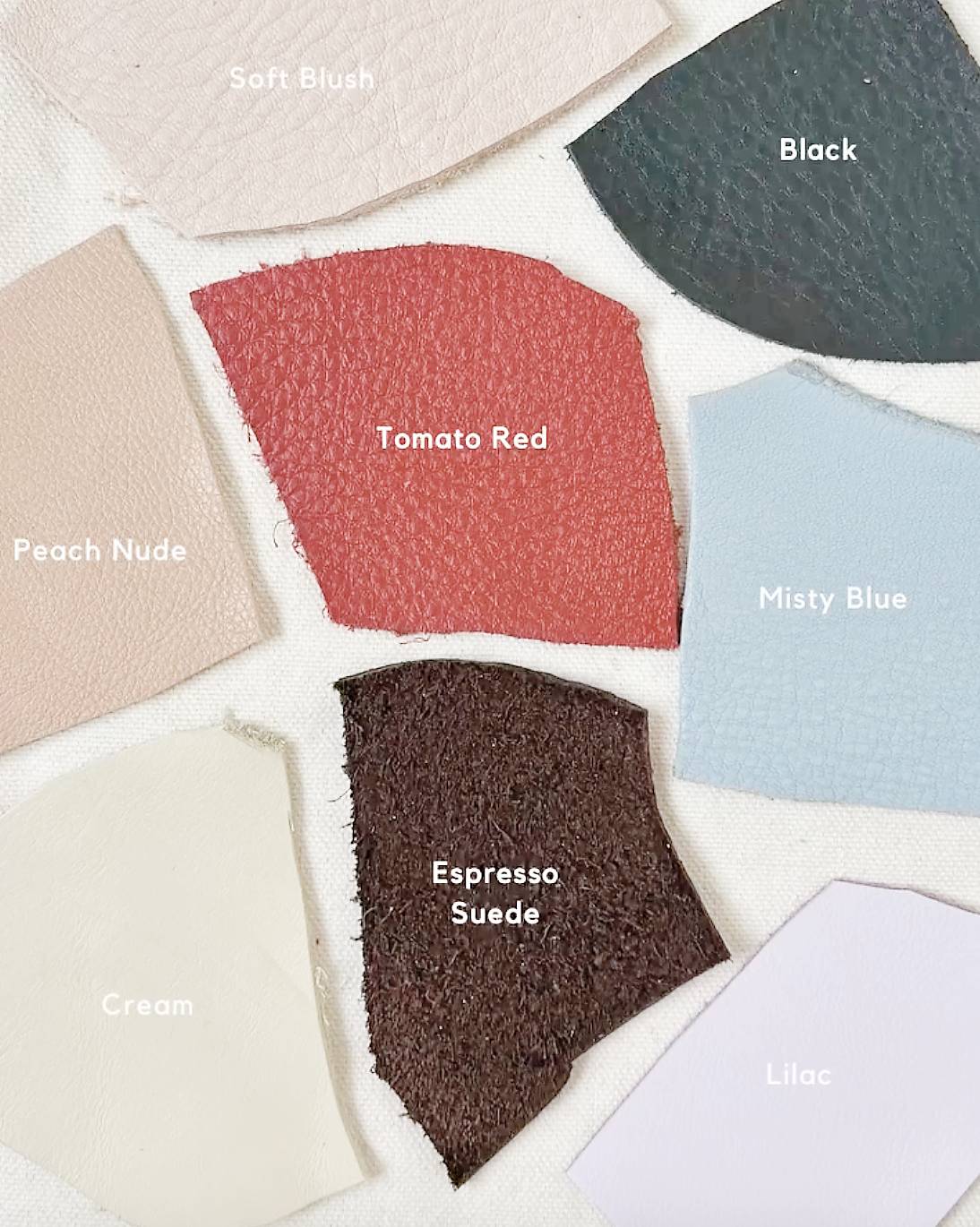 LEATHER swatches.