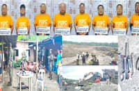 AUTHORITIES arrest eight Chinese nationals and 10 Filipino workers during a raid on an alleged illegal mining site in Barangay Mabini, Surigao City, on Wednesday.