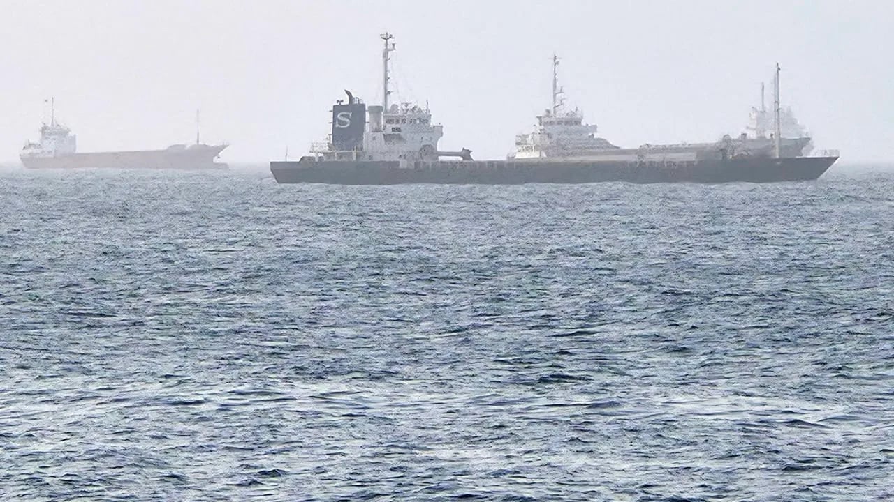 Oil tanker on fire after hitting mine in Hormuz