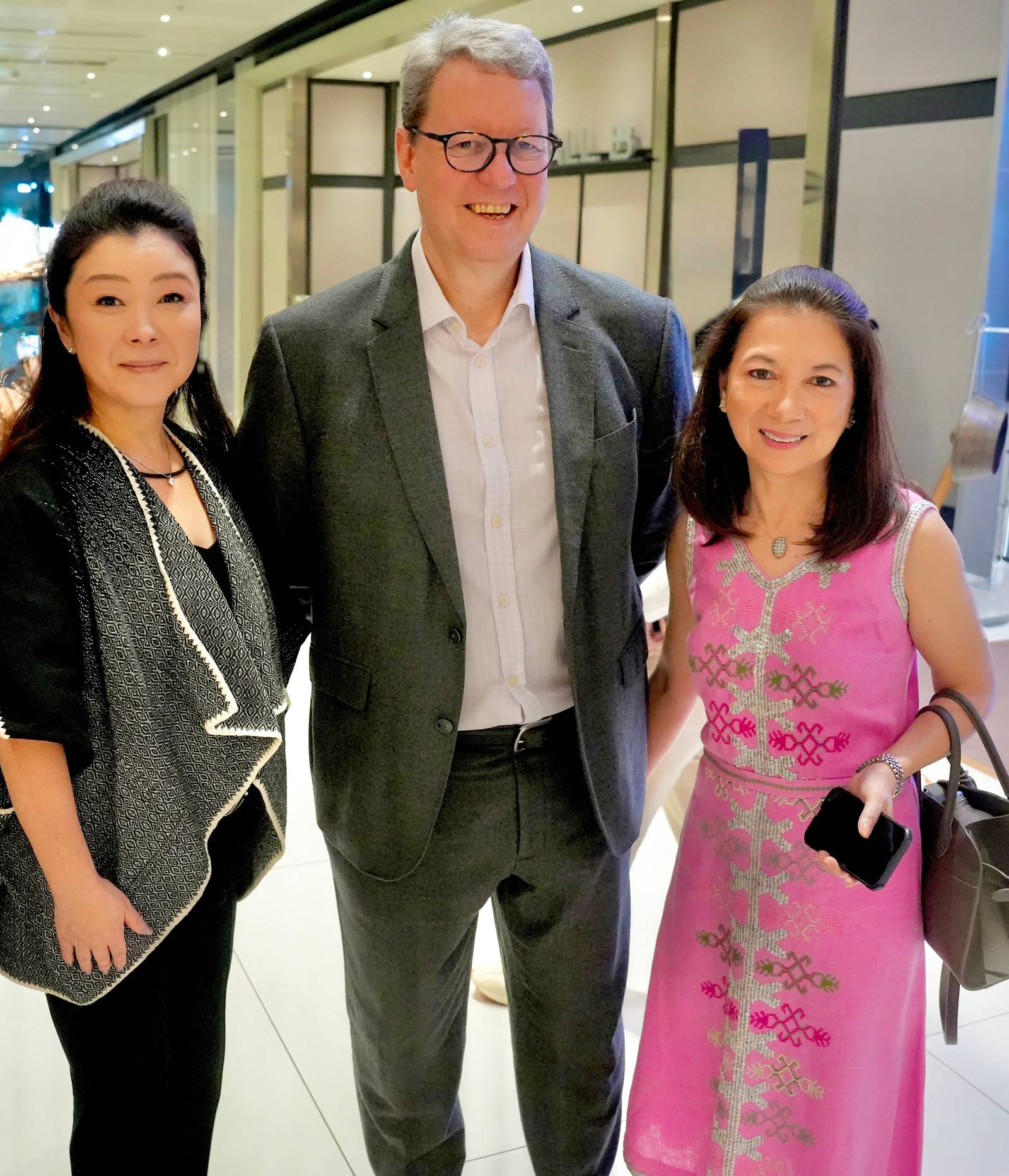 TAKAKO Okada, SM Investments’ Timothy Daniels and HABI’s Camille Vergara.