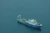 The Chinese monitoring vessel at Panatag Shoal, West Philippine Sea.