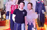 DESIGNER RJ Santos with Plains & Prints’ Roxanne Farillas.
