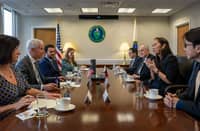 ENERGY Secretary Sharon Garin (7th from left) and US Secretary of Energy Chris Wright (2nd from left) met in Washington on 15 October to discuss expanded cooperation on liquefied natural gas, coal, geothermal and nuclear energy, as well as strategic petroleum reserves and natural hydrogen.