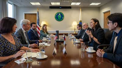 ENERGY Secretary Sharon Garin (7th from left) and US Secretary of Energy Chris Wright (2nd from left) met in Washington on 15 October to discuss expanded cooperation on liquefied natural gas, coal, geothermal and nuclear energy, as well as strategic petroleum reserves and natural hydrogen.