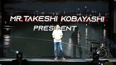 TAKESHI Kobayashi, president of Honda Philippines, introduces the improvements to the 2027 Click160 during the launch event.