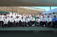MEMBERS of the Philippine paralympic team start their medal quest in the 5th Para Games in Nagoya.