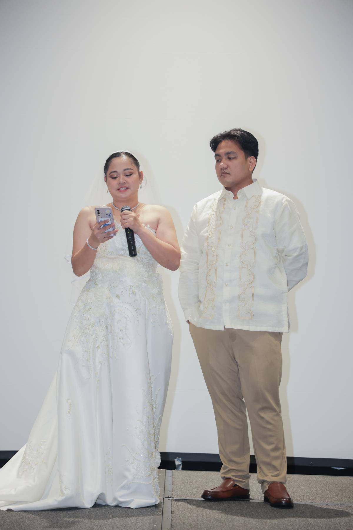 KIMBERLY Lazaga and Willmar Maynite express their heartfelt gratitude as they celebrate their long-awaited church blessing.